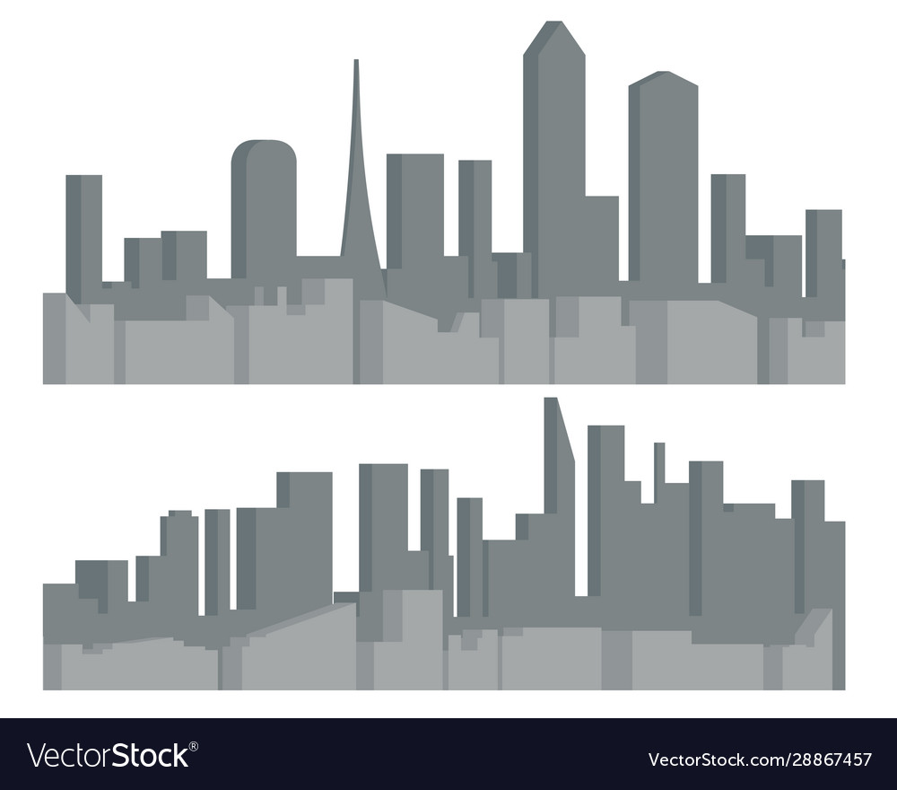 Moderne Stadtlandschaft Silhouette