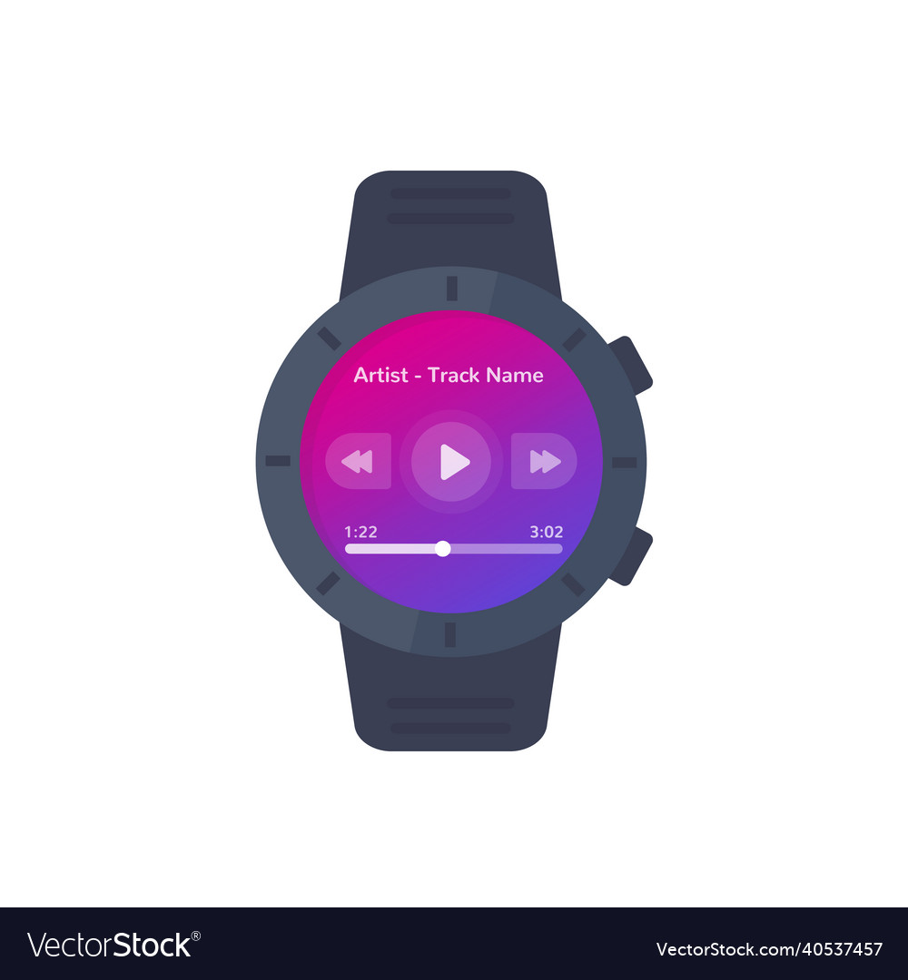 Music player ui for smart watch interface