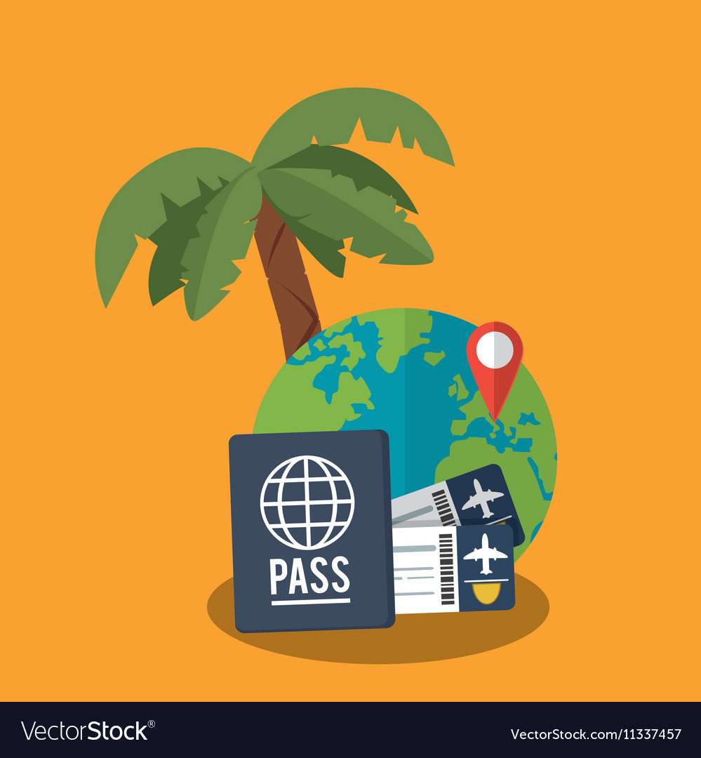 Passport of travel and tourism concept Royalty Free Vector