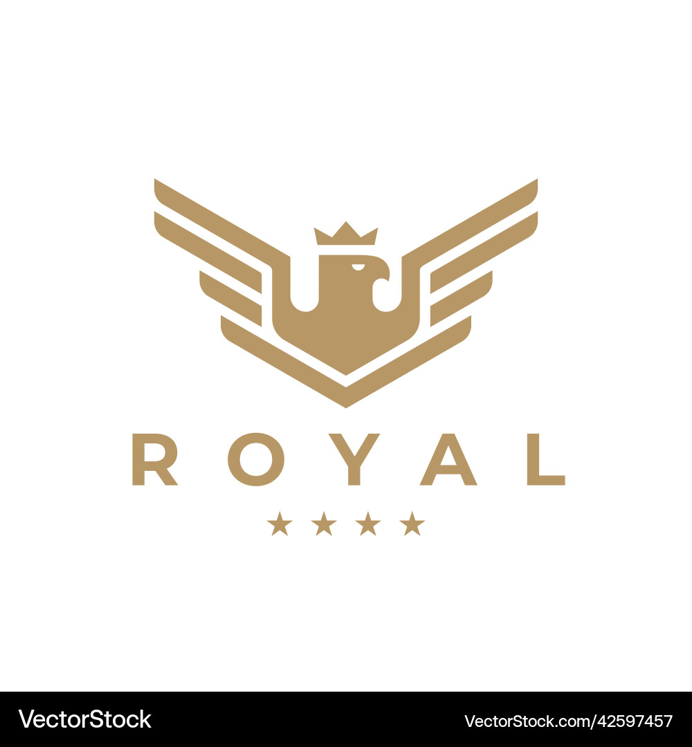 Royal eagle logo emblem Royalty Free Vector Image
