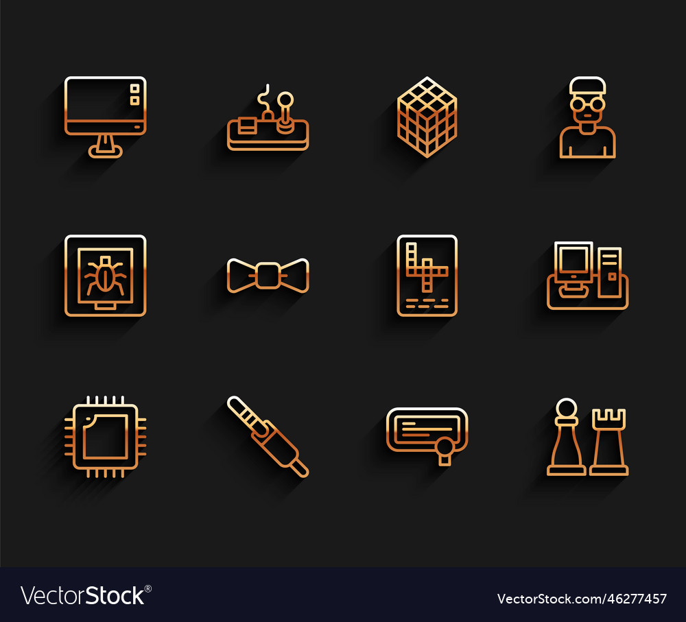Zeilenprozessor mit cpu Audio-Jack-Computer einstellen vector image Zeilenprozessor mit cpu Audio-Jack-Computer einstellen