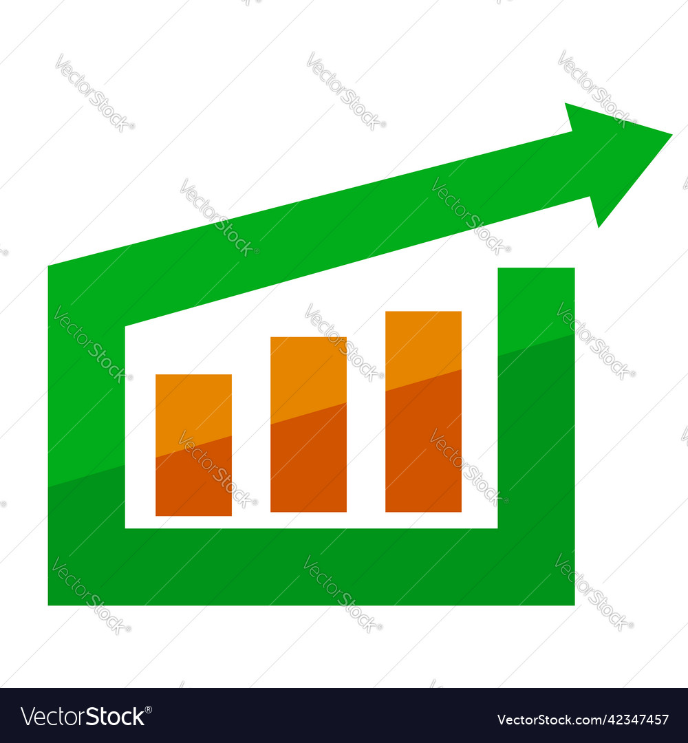Simple gradient color rectangle arrow and symbol Vector Image