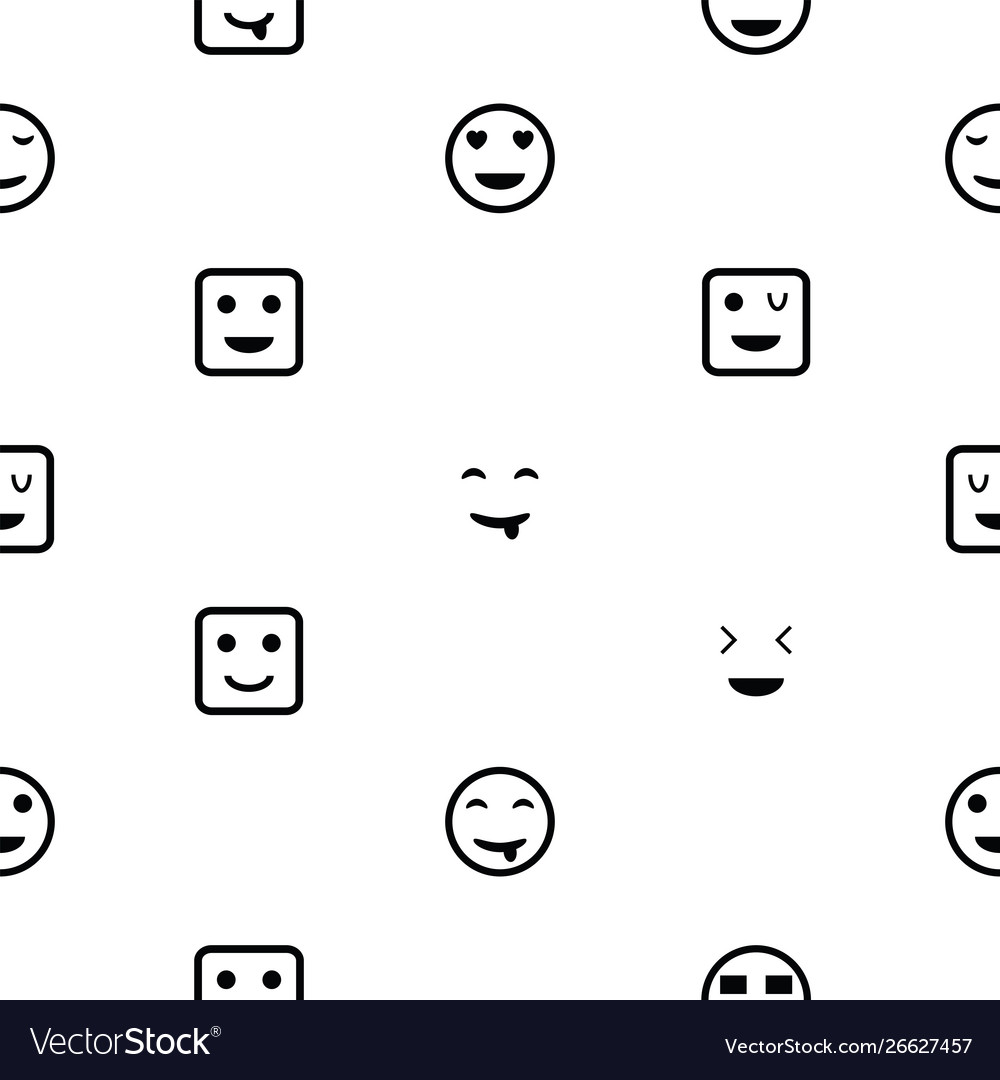 Smile seamless pattern background icon