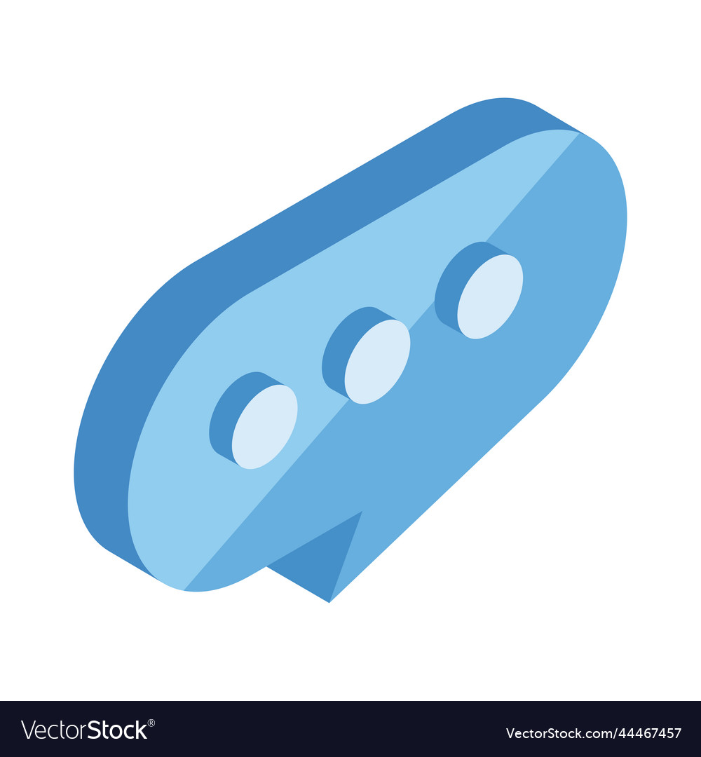 Speech bubble message isometric