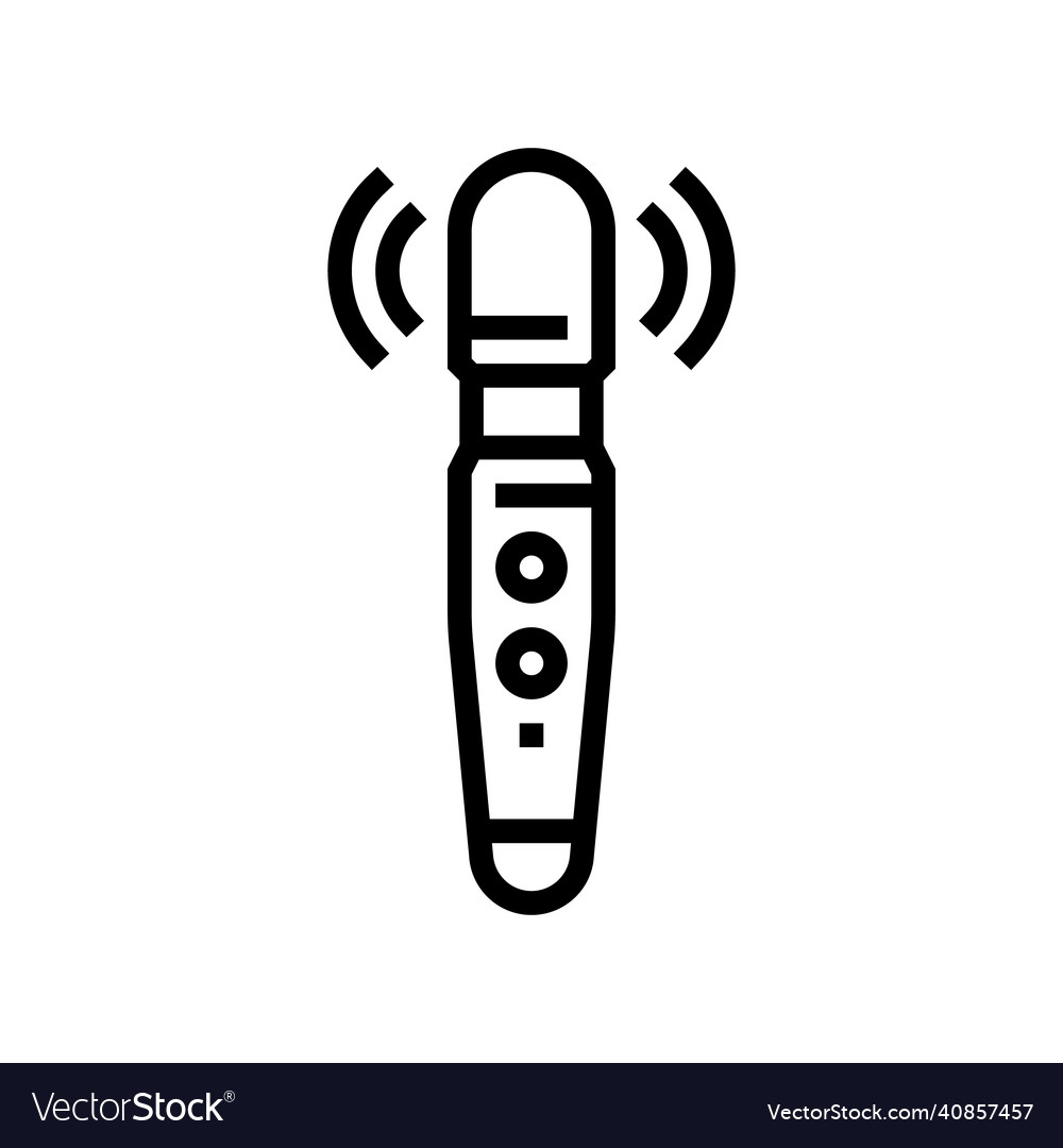 Vibrator sex toy line icon