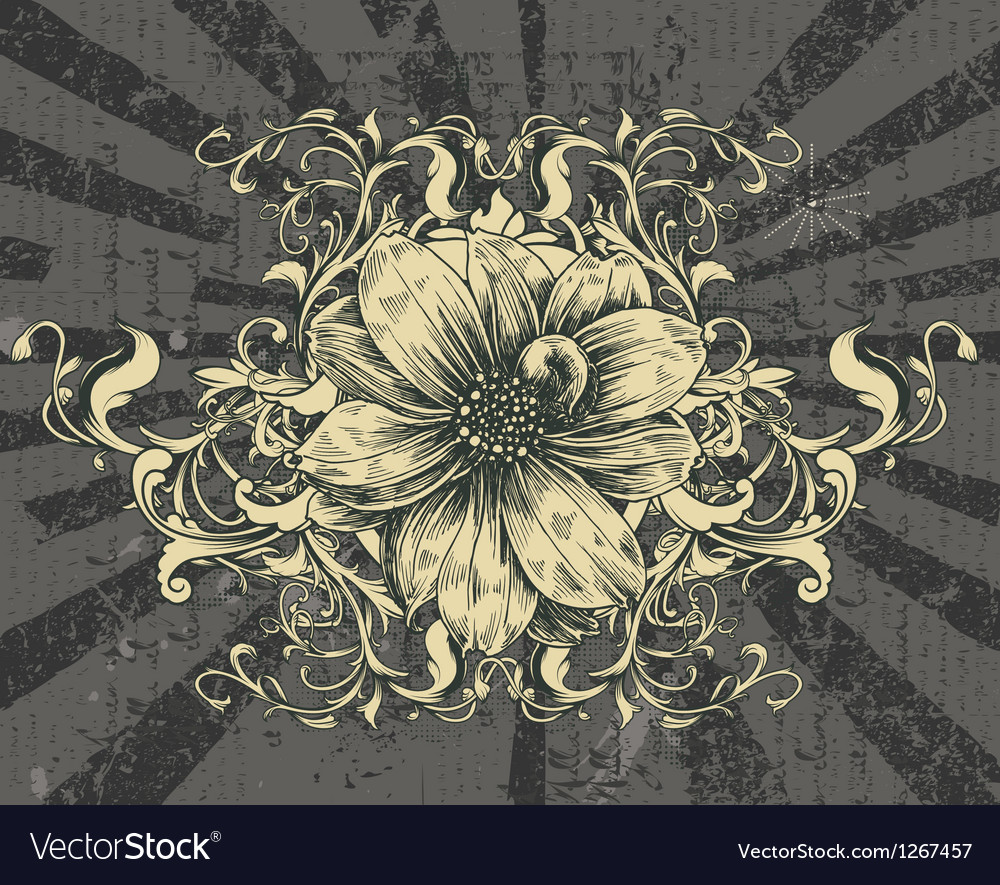 Vintage floral frame
