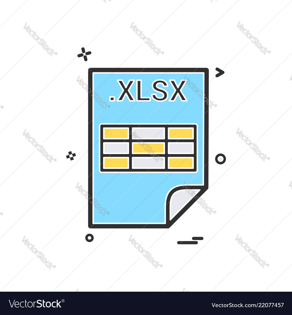 Xlsx application download file files format icon