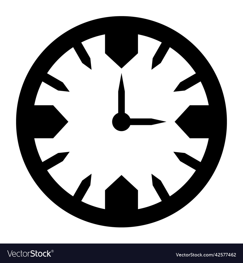 A clock icon representing the advance of time vector image A clock icon representing the advance of time