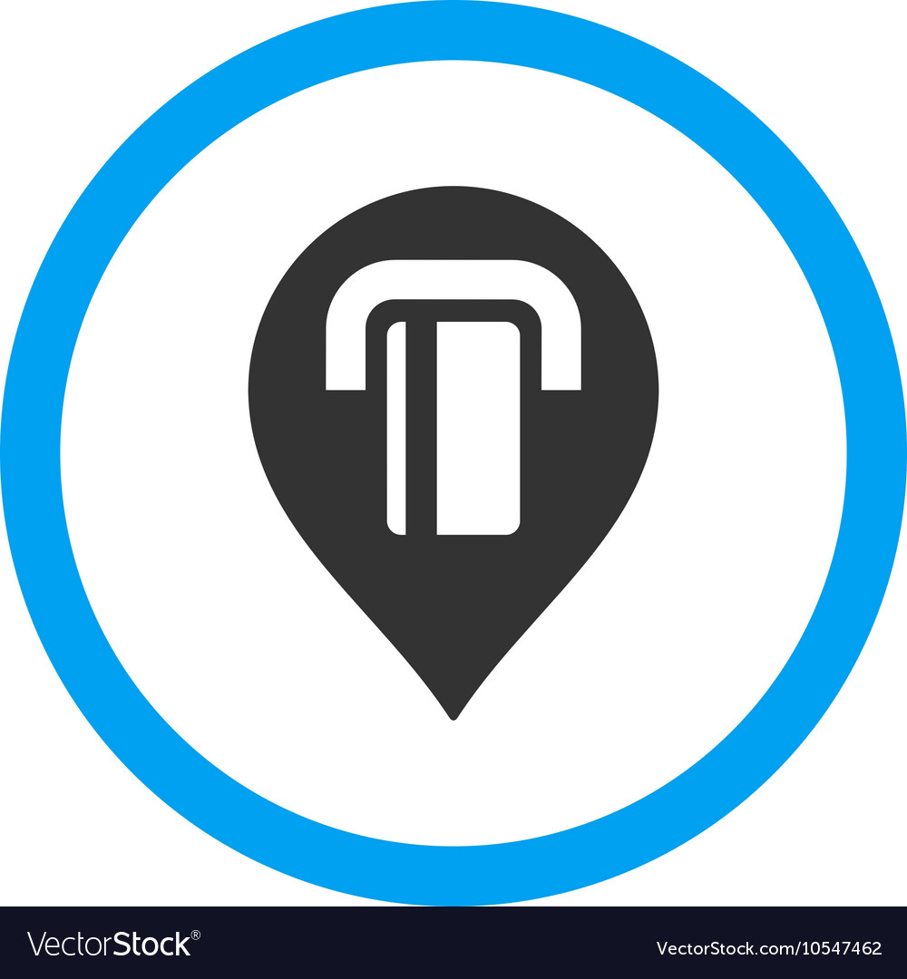 Atm map marker flat rounded icon