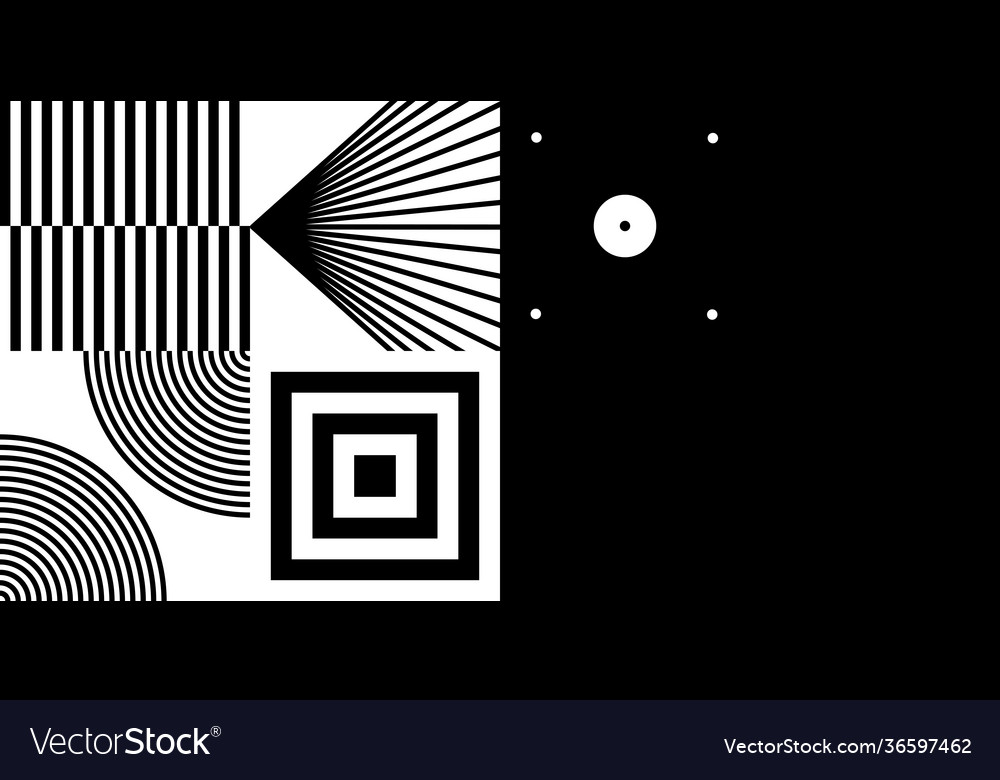 Black and white abstract pattern design vector image Black and white abstract pattern design