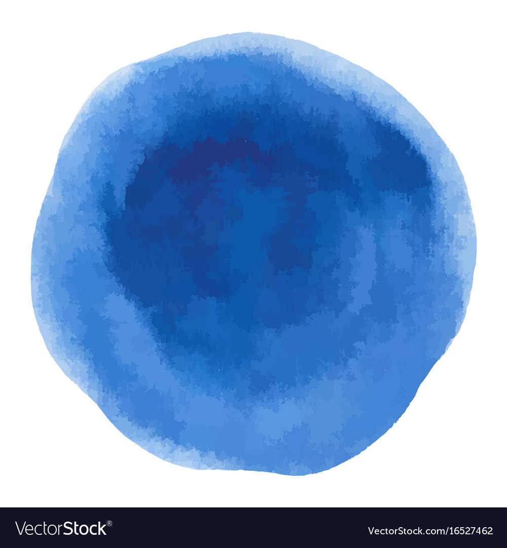 Download Blue rough watercolor circle spot banner Vector Image