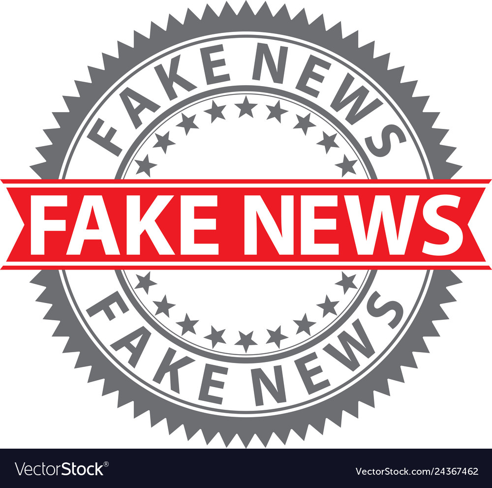 Fake news sign news badge Royalty Free Vector Image