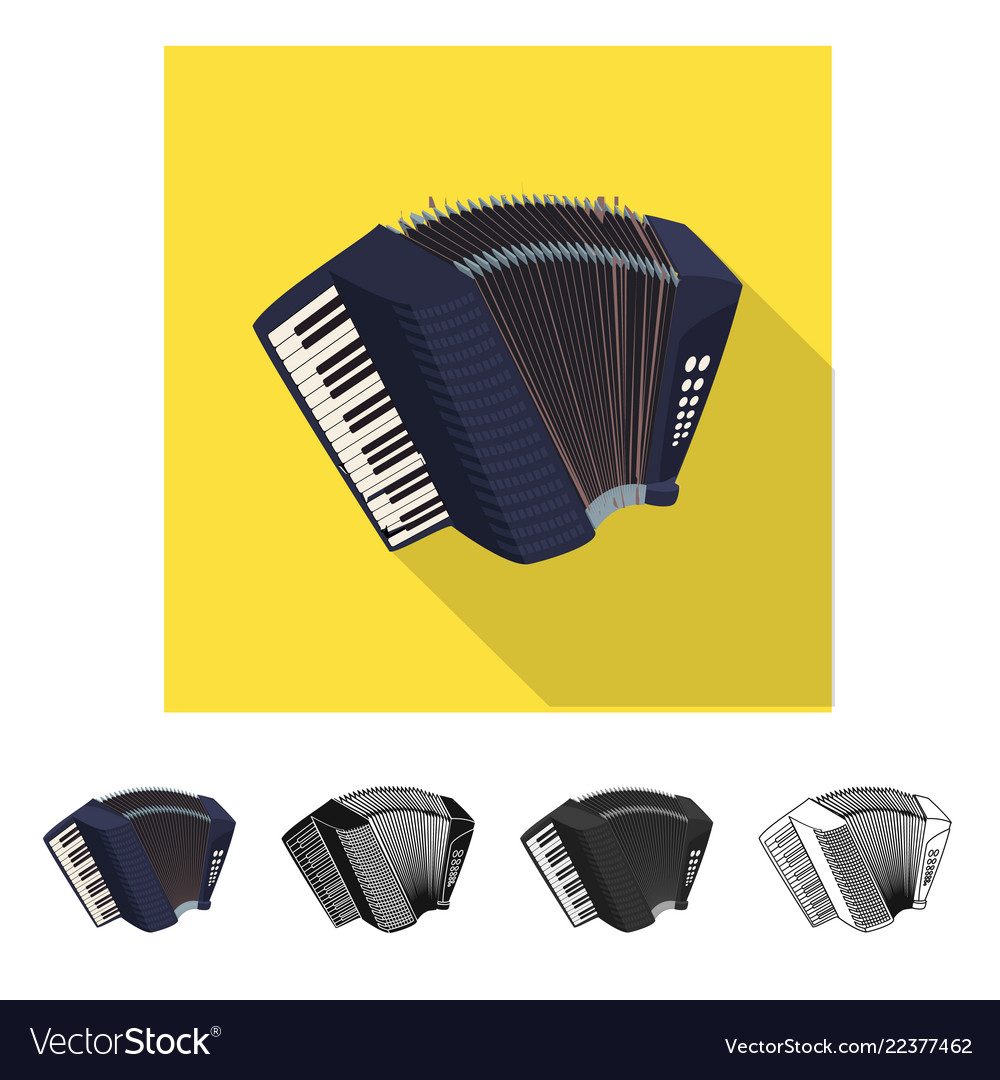 Isolated object of music and tune icon collection