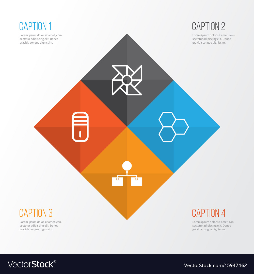 Machine icons set collection of analysis diagram