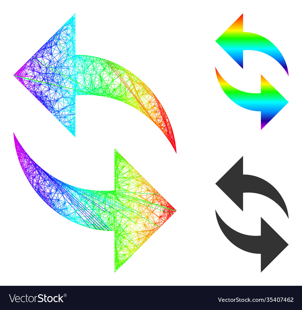Rainbow network gradient refresh icon