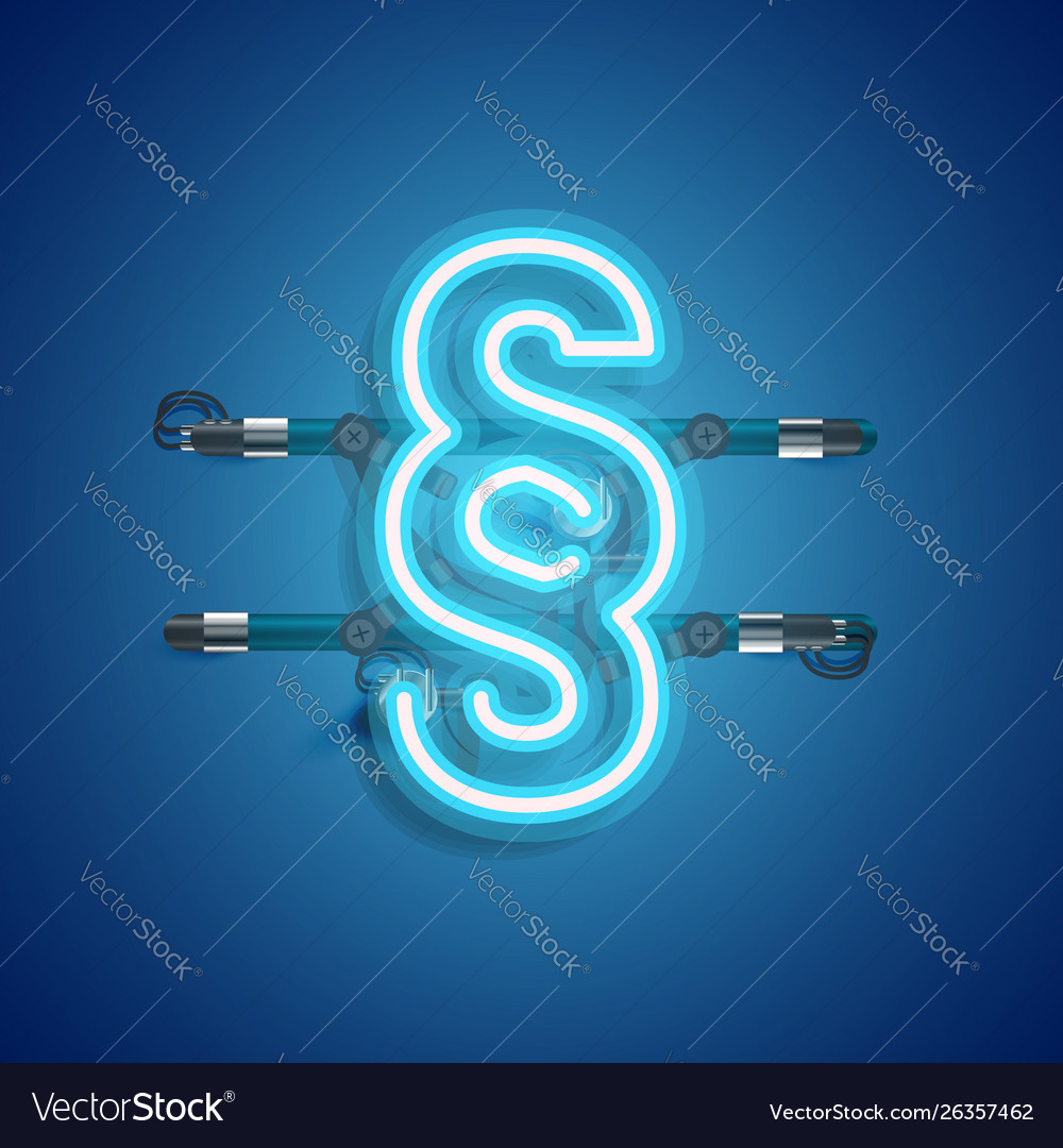 Realistic neon character with wires and console