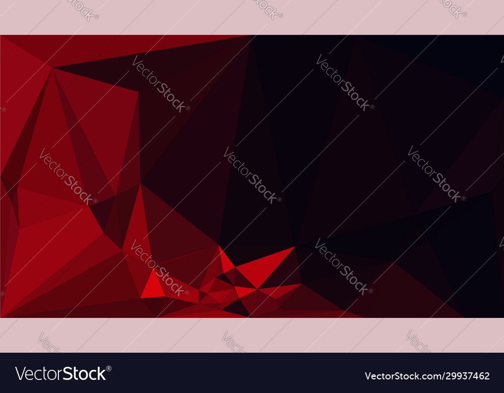 Red black polygonal mosaic triangular background vector image Red black polygonal mosaic triangular background