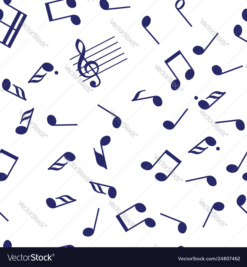 Seamless music notes pattern
