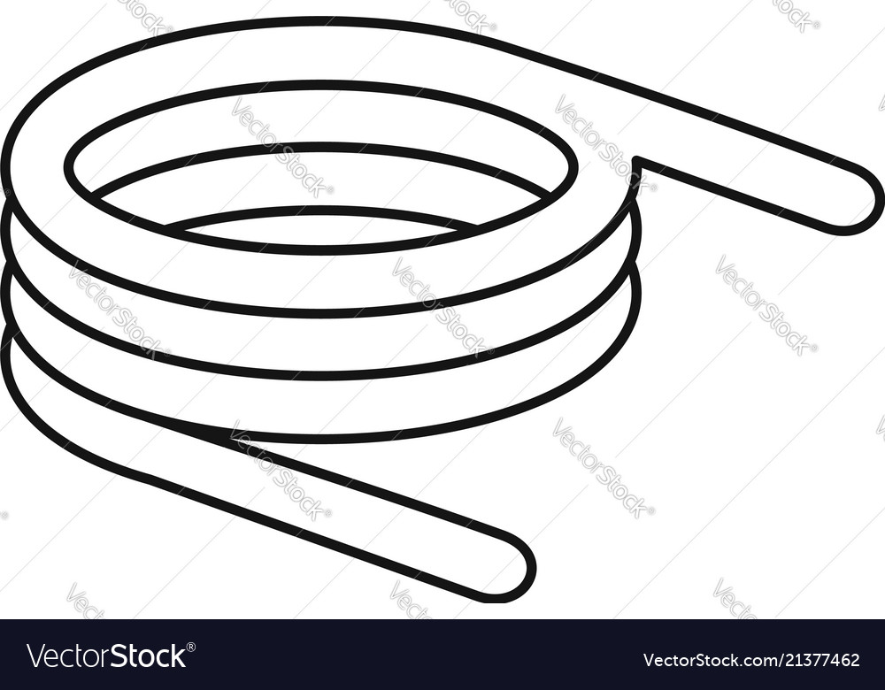 Spiral spring icon outline style Royalty Free Vector Image