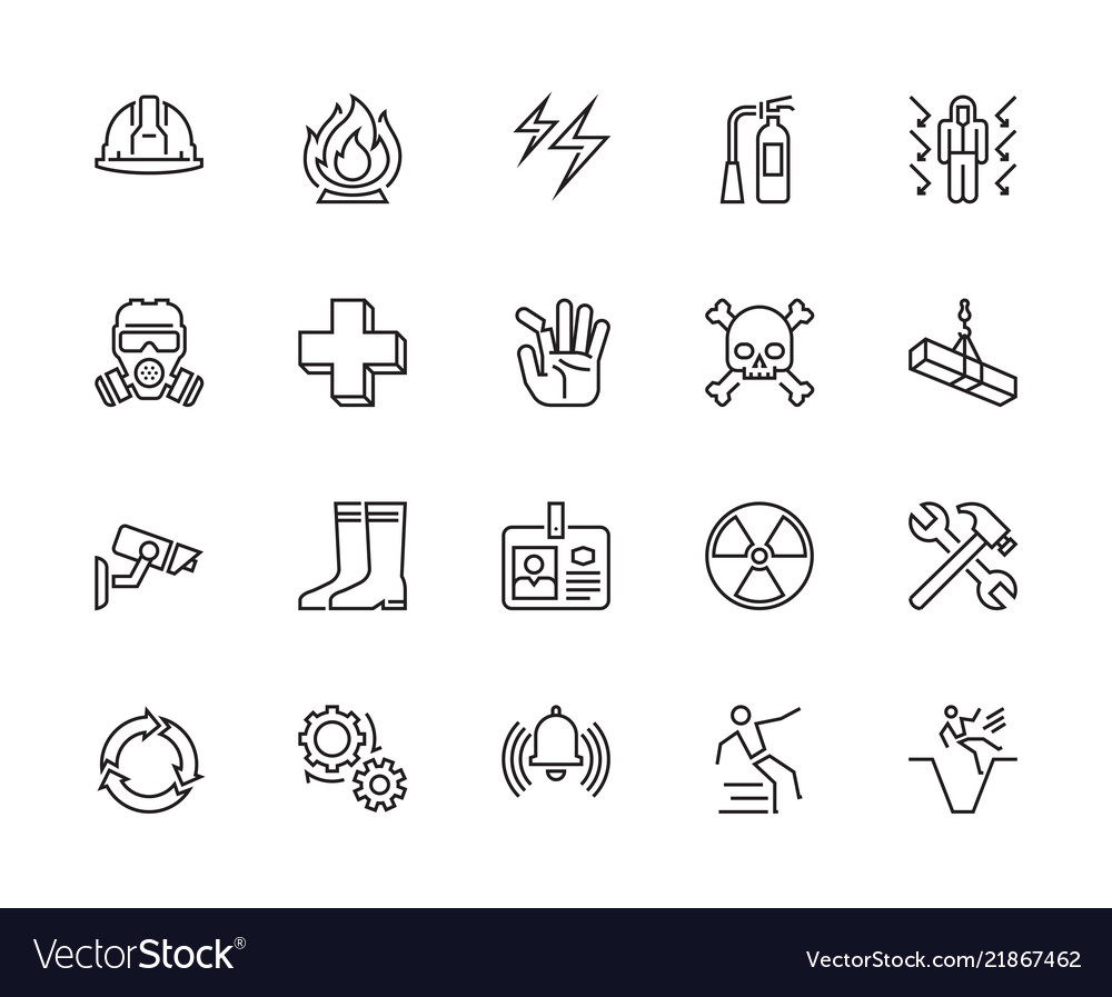Warning icons vector image Warning icons