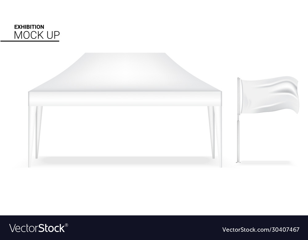 3d mock up realistic booth display pop for shop vector image 3d mock up realistic booth display pop for shop