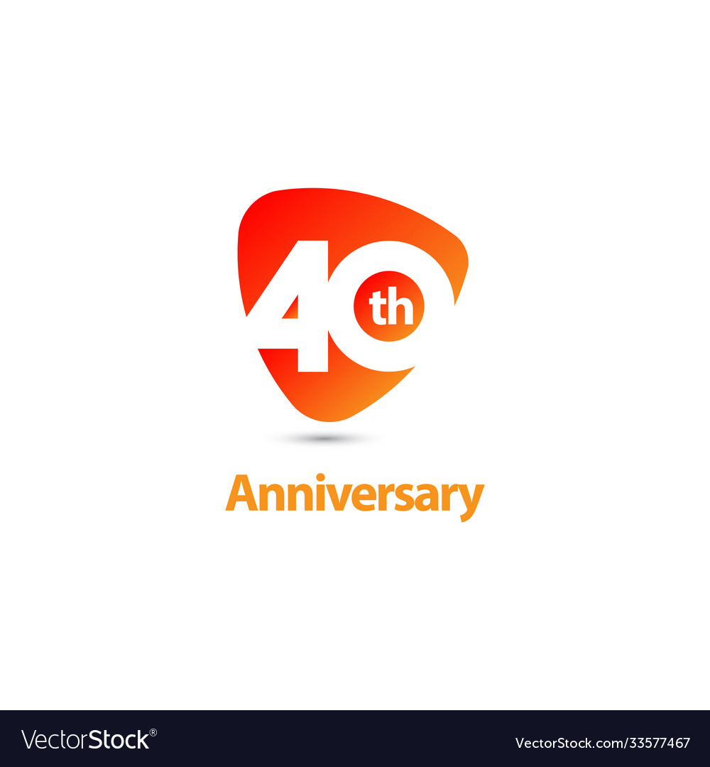 40 year anniversary celebration template design Vector Image