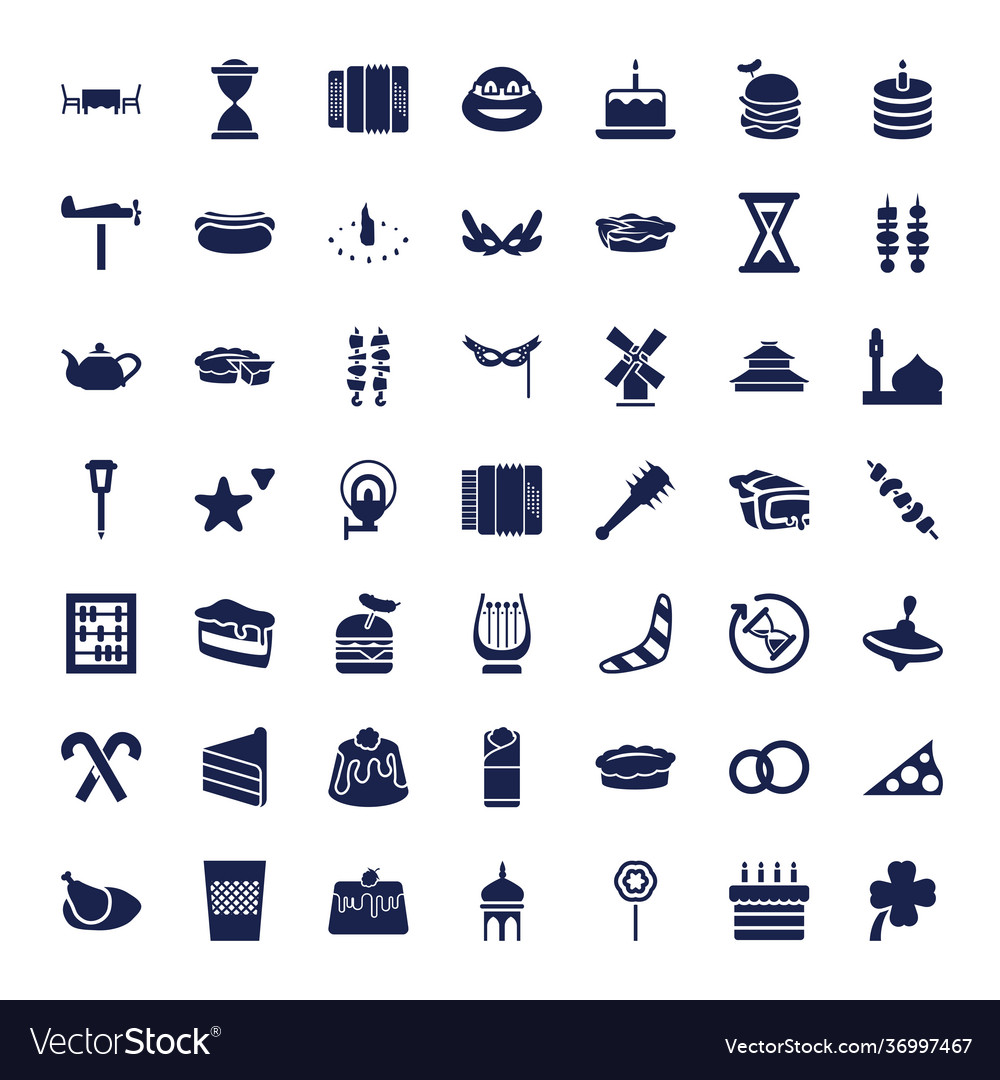 49 traditional icons Royalty Free Vector Image