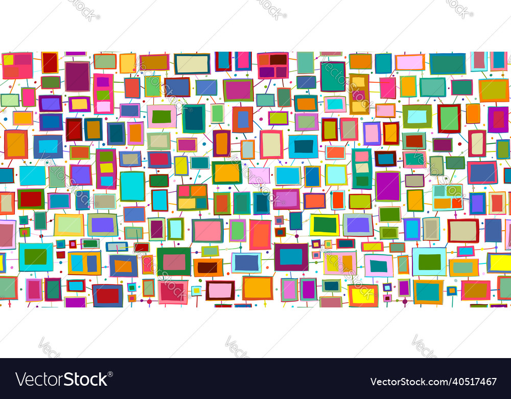 Abstrakte Fotorahmenvorlagen nahtloses Muster Vector Image Abstrakte Fotorahmenvorlagen nahtloses Muster