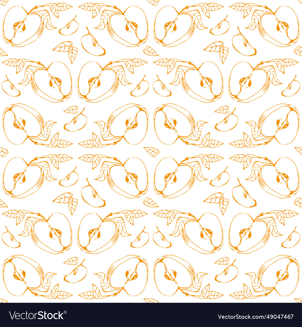 Apples pattern vector image Apples pattern