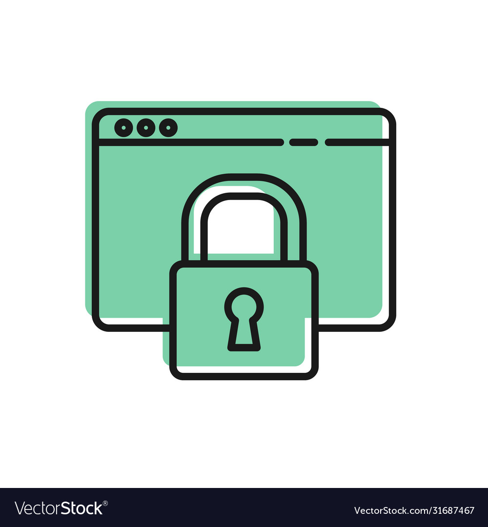 Black line sichern Sie Ihre Website mit https ssl icon vector image Black line sichern Sie Ihre Website mit https ssl icon