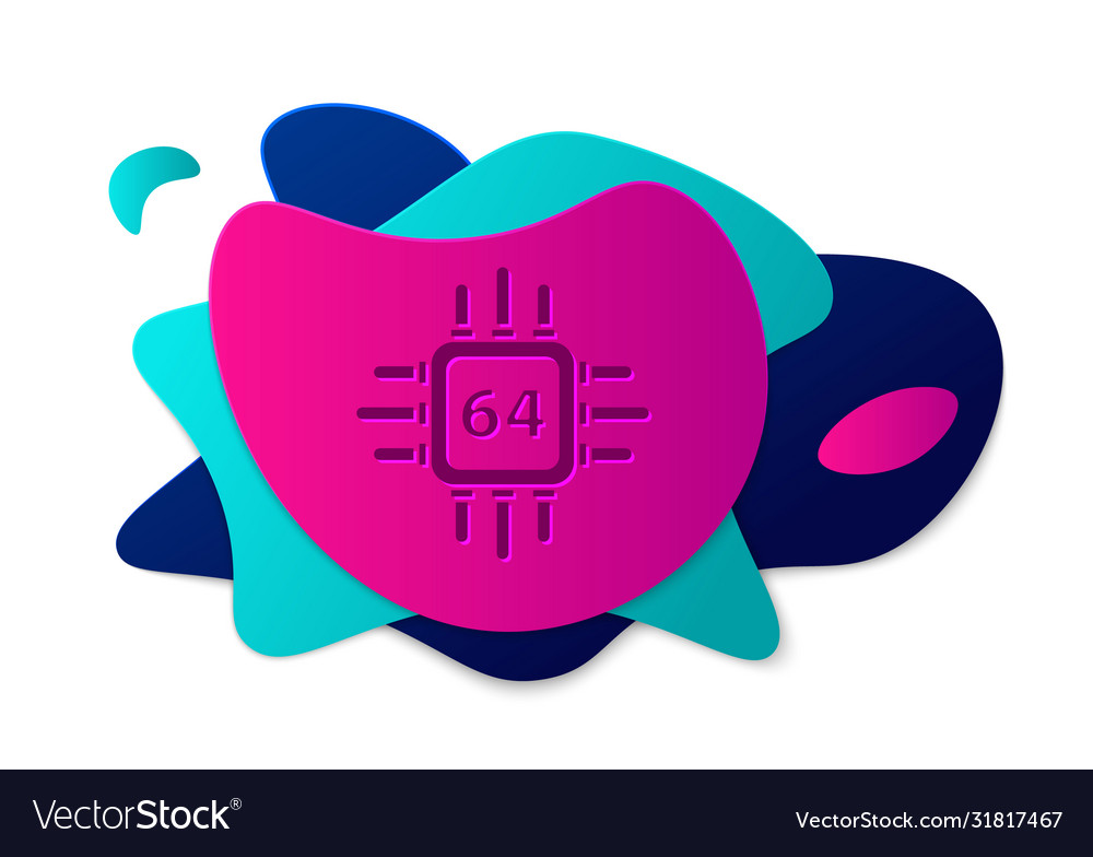 Farbrechnerprozessor mit Mikroschaltungen cpu vector image Farbrechnerprozessor mit Mikroschaltungen cpu