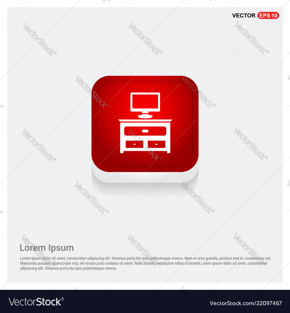 Computer table icon Vector Image Computer table icon