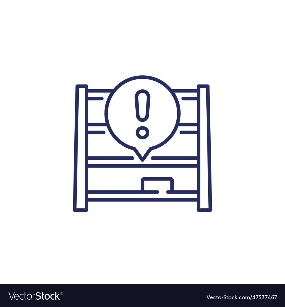 Empty inventory supply shortage line icon