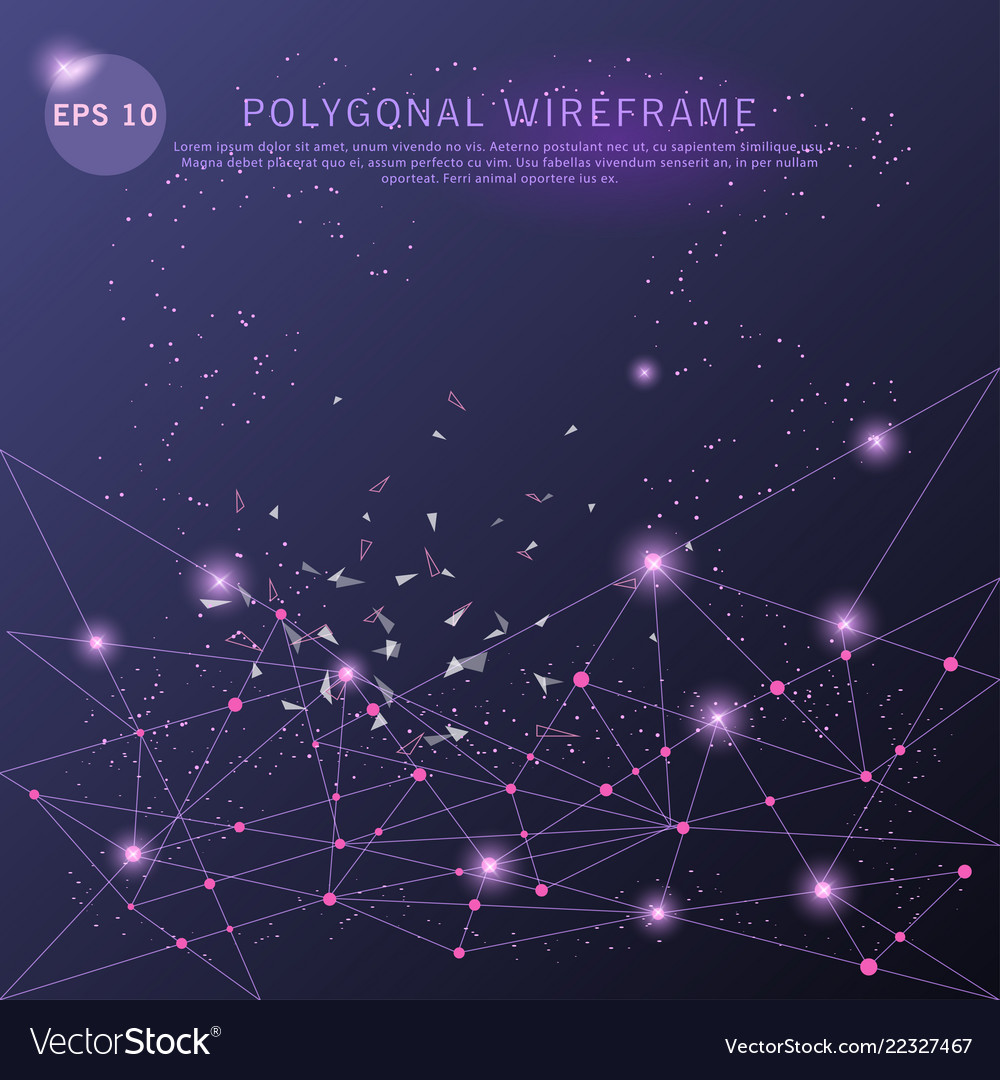 Futuristic Wireframe Abstract Background