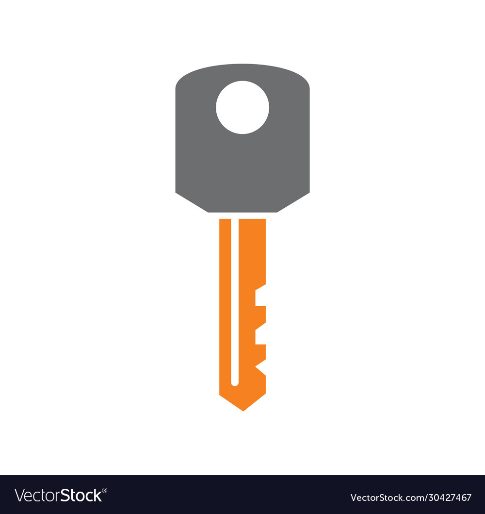 Key icon on background for graphic and web design vector image Key icon on background for graphic and web design