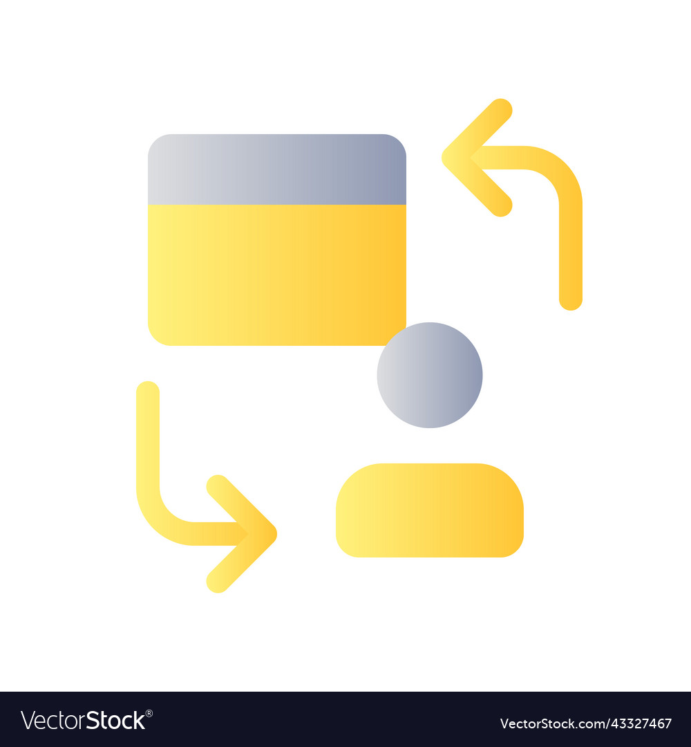 Personal transactions flat gradient color ui icon