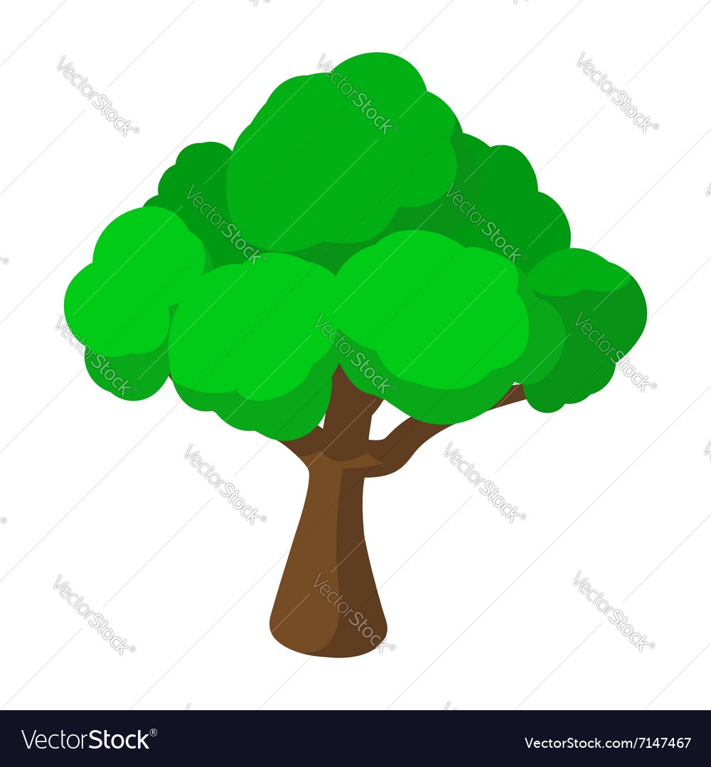 Tree cartoon icon Royalty Free Vector Image - VectorStock