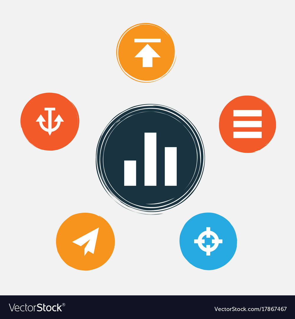 User icons set collection of schedule upload