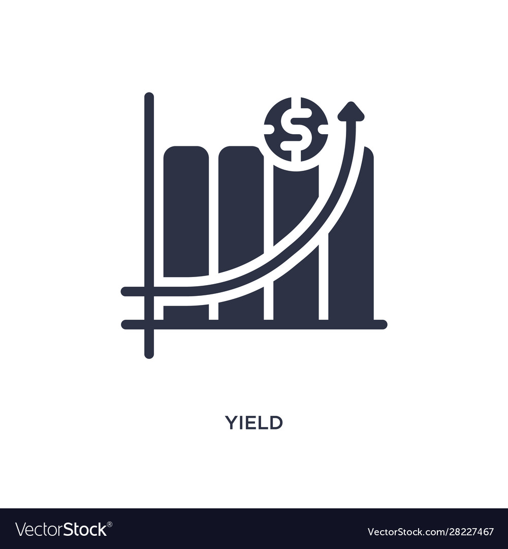 Yield icon on white background simple element