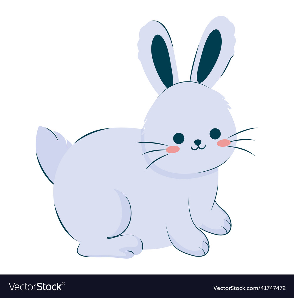 Blue rabbit Royalty Free Vector Image - VectorStock