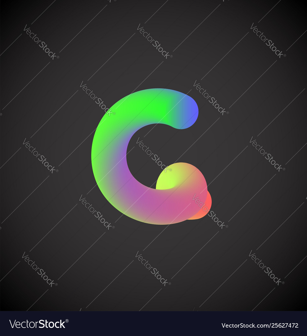 Colorful character from a font set vector image Colorful character from a font set