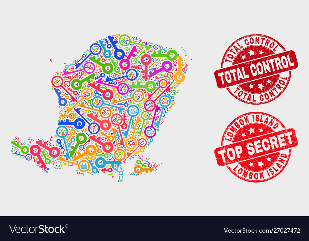 Zusammensetzung Passkey lombok Inselkarte