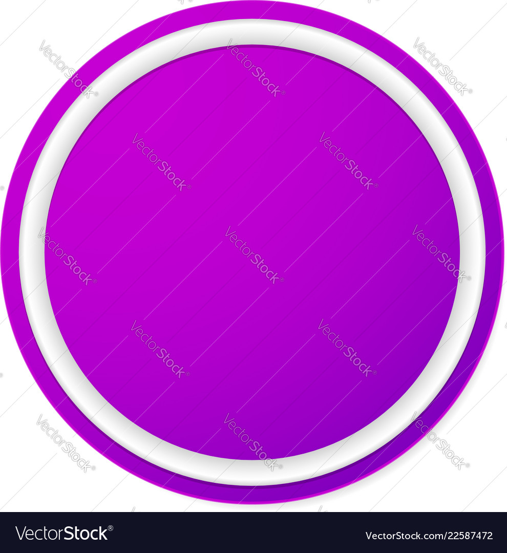 Empty circle button badge background isolated vector image Empty circle button badge background isolated