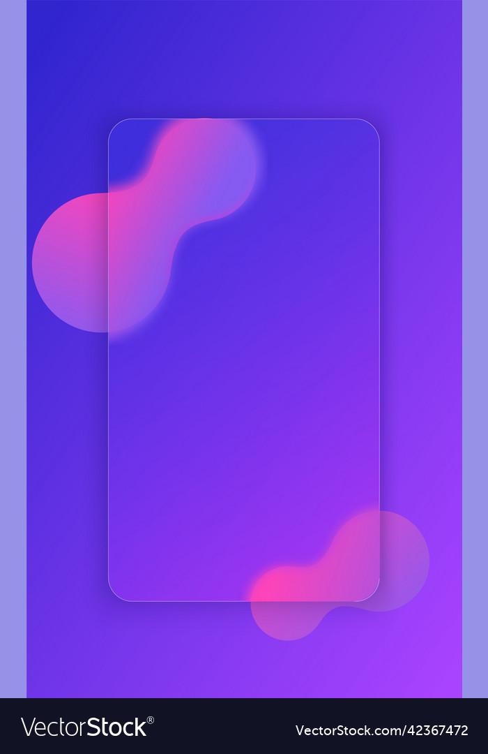 Glass morphism style modern ui template Royalty Free Vector