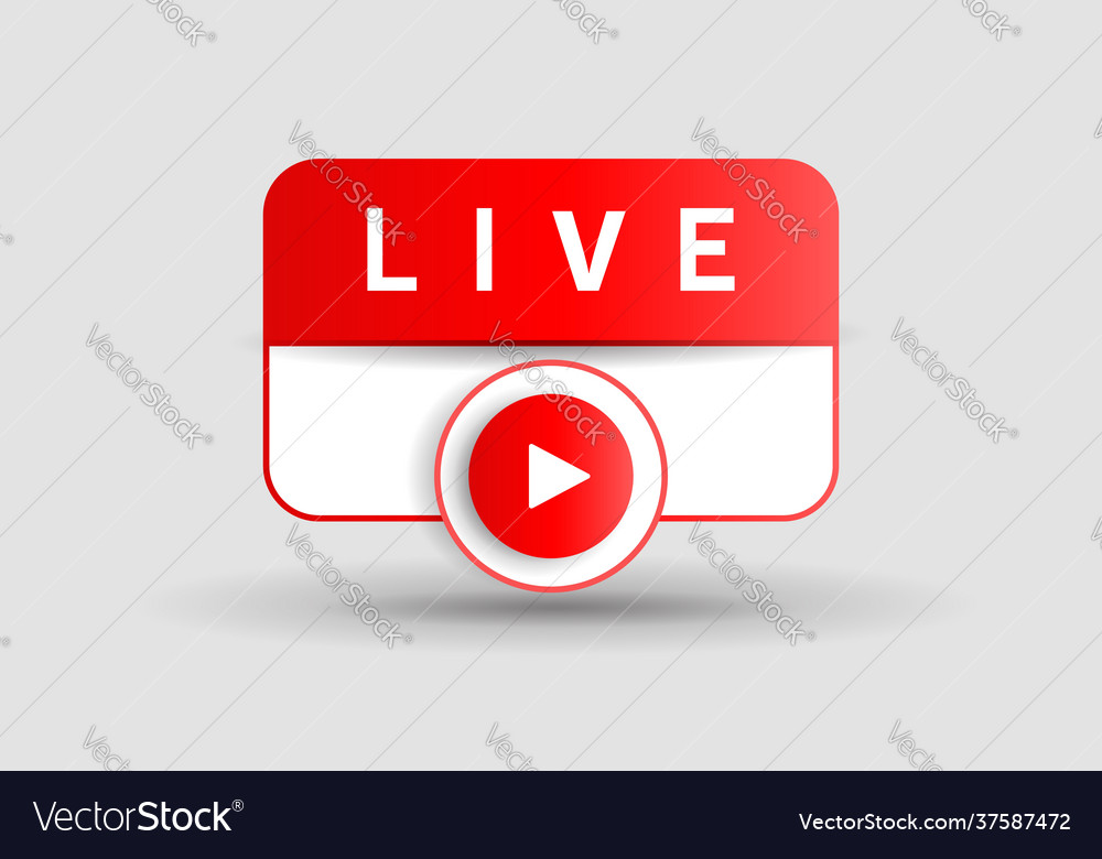 Live button play start interface design element