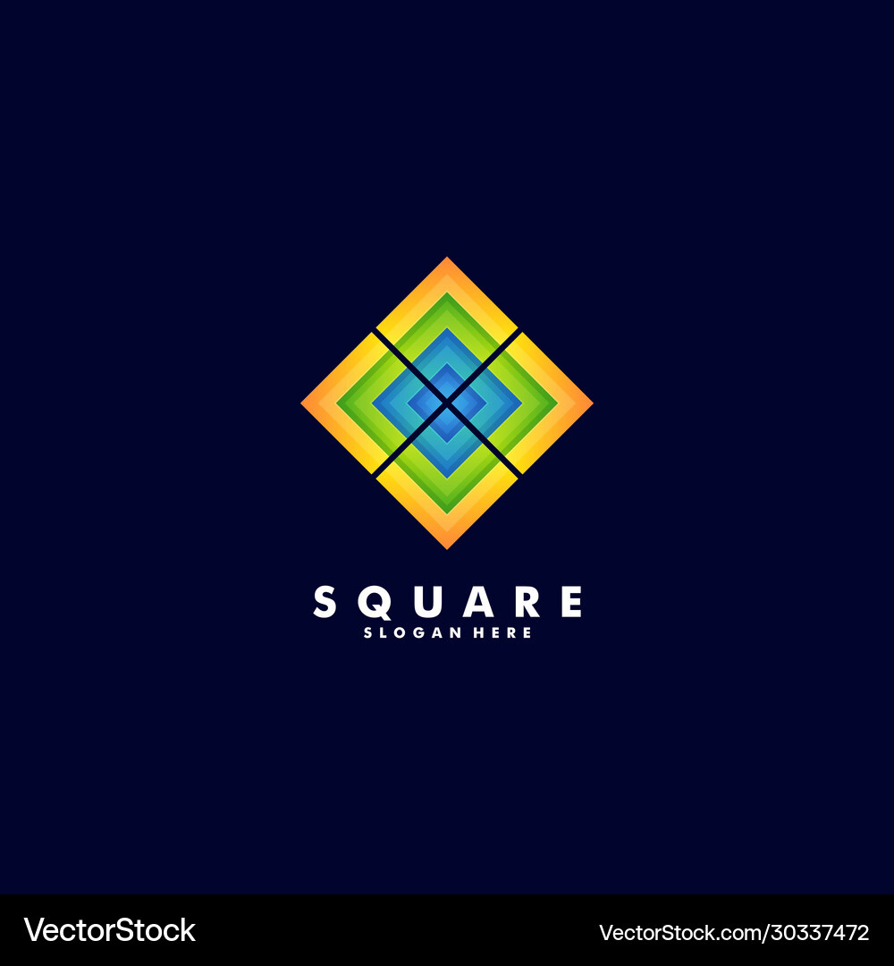 Logo abstract square colorful style Royalty Free Vector