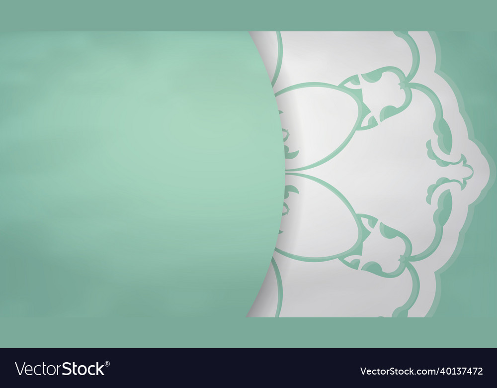 Mint color background with abstract white pattern