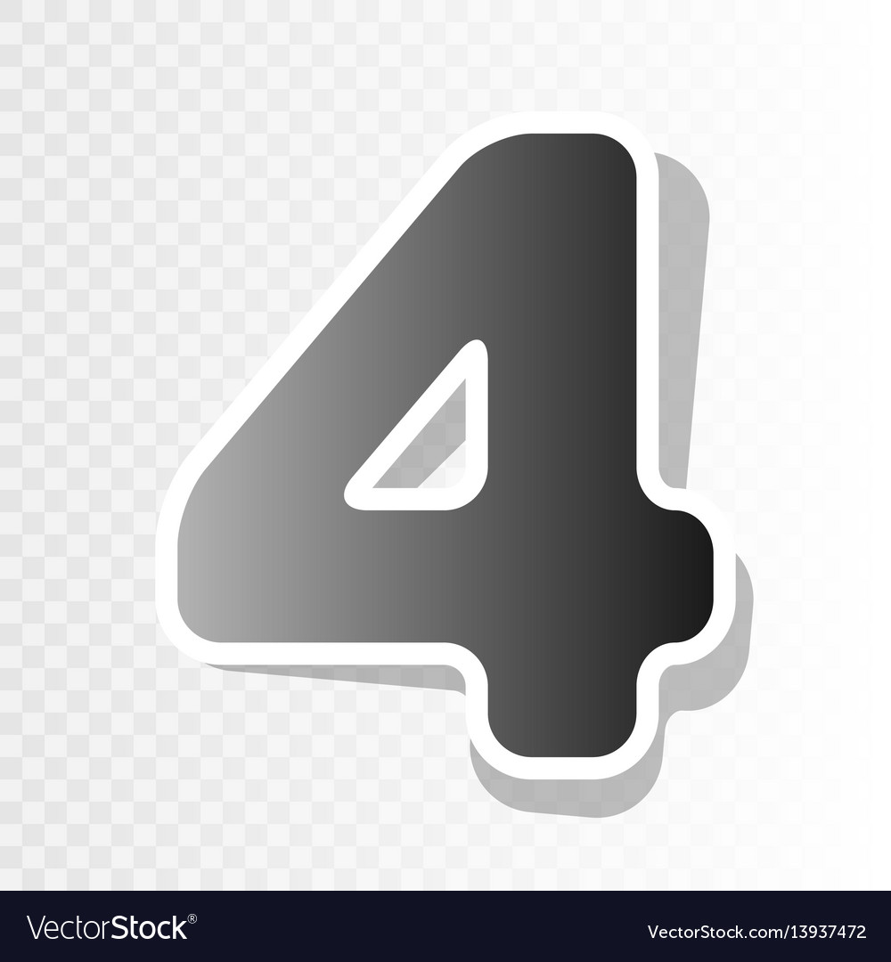 Number 4 sign design template element new