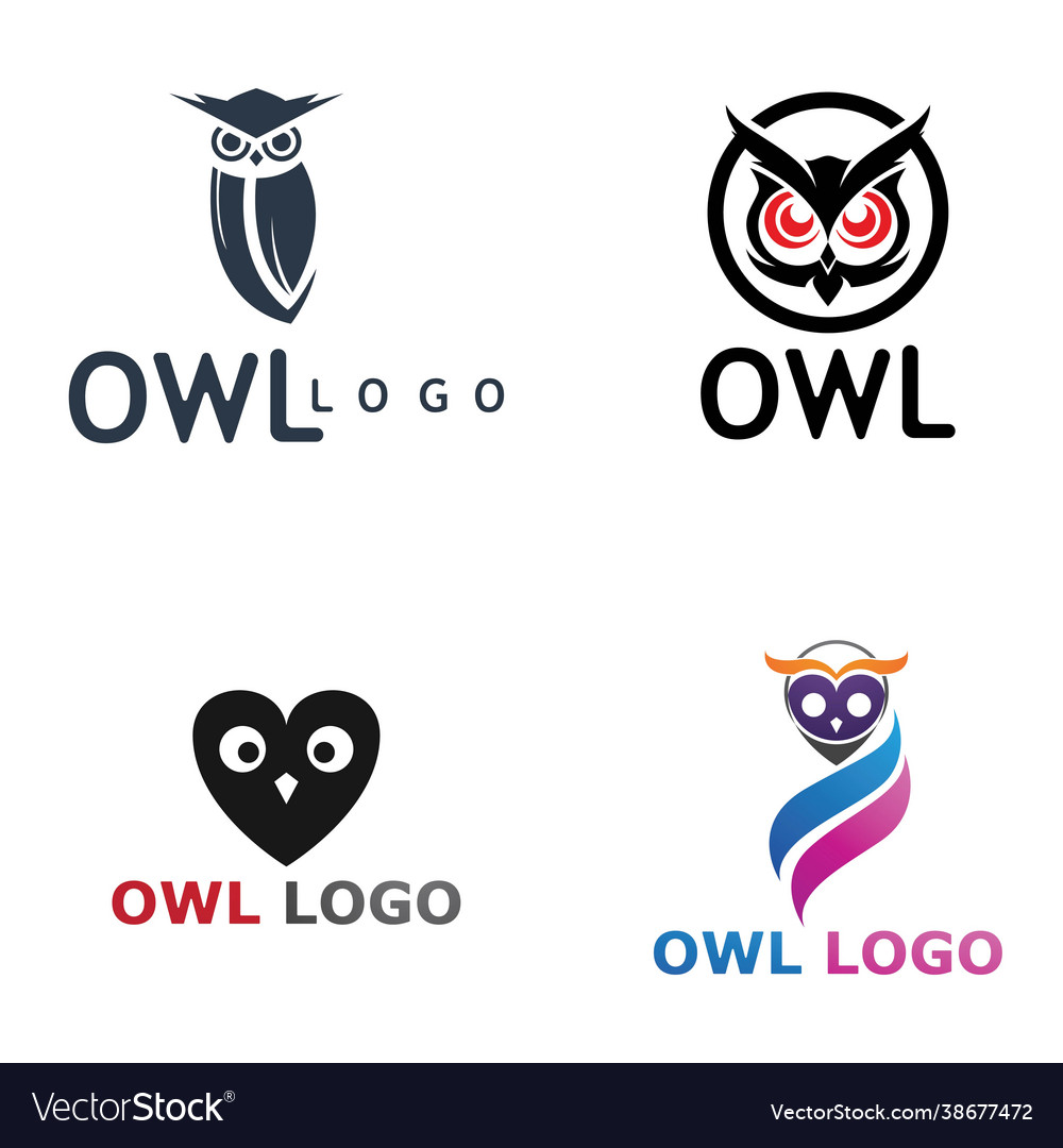 Owl Vogel Logo und Symbol Tier