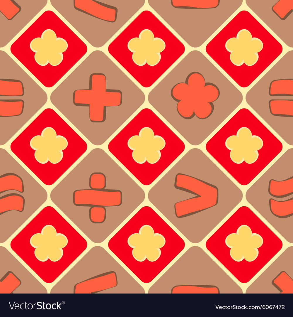 Seamless background with arithmetic symbols